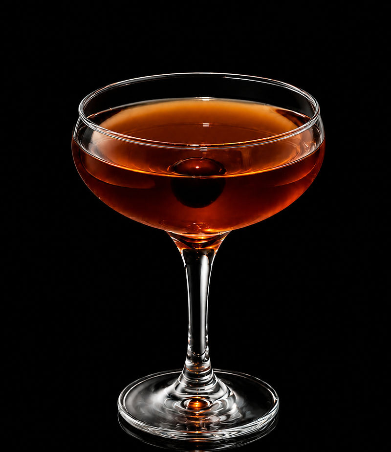 Elegant cocktail in a coupe glass